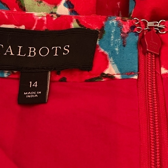 Talbots Floral Pleated A-line Skirt Sz. 14 - Picture 7 of 13